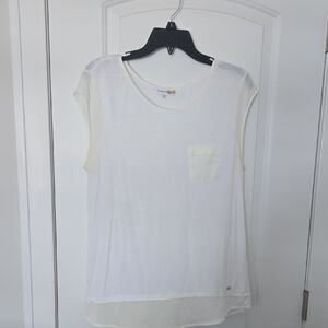 Calvin Klein White Short Sleeve Top